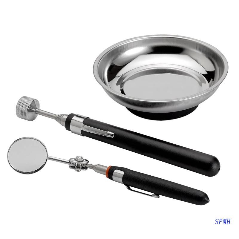 Khay Siêu Nam Châm &amp; Dụng Cụ Pickup Thu Gọn Gương Kiểm Tra Trọng Lượng Nhẹ