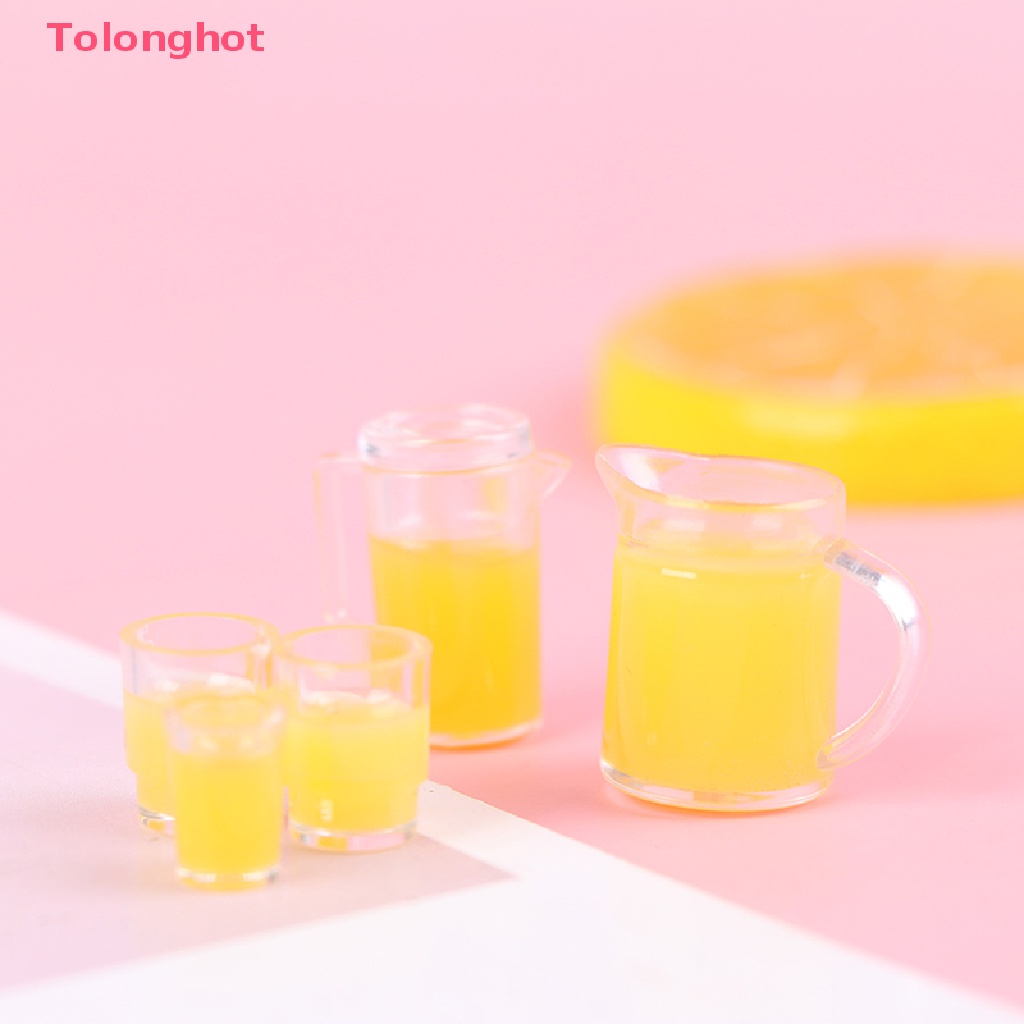 Set 2 / 3 Chai Nước Ép Mini 1: 12 + Ly Tỉ Lệ 1 / 2 Trang Trí Nhà Búp Bê