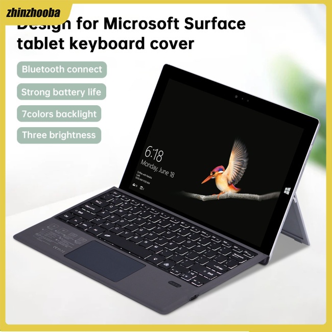 Bàn PhíM Bluetooth Ft-1089d Có ĐèN NềN Cho Microsoft Surface Pro 3 4 5 6 7