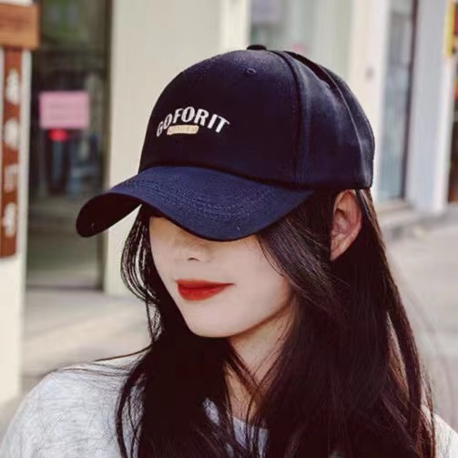 Mũ lưỡi trai THE CAPAL mềm thêu chữ GOFORIT đơn giản thời trang cho nữ