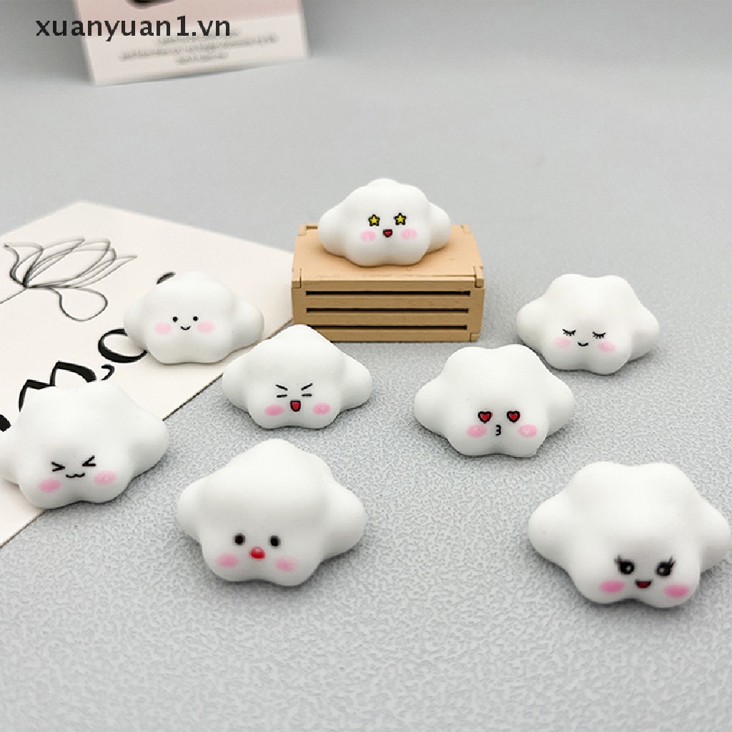 Set 2 Phụ Kiện Trang Trí Hình Đám Mây 3D Bằng Nhựa Resin DIY