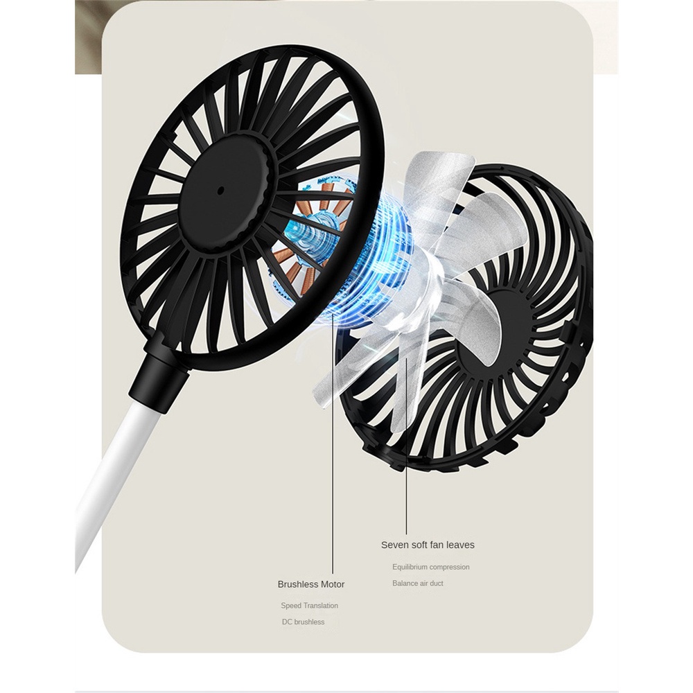 AUBESS Quạt Usb Làm Mát Tiện Ích Linh Hoạt Yên Tĩnh Điều Chỉnh Xoay 360 Độ Mùa Hè Để Bàn Văn Phòng Máy Tính Xách Tay