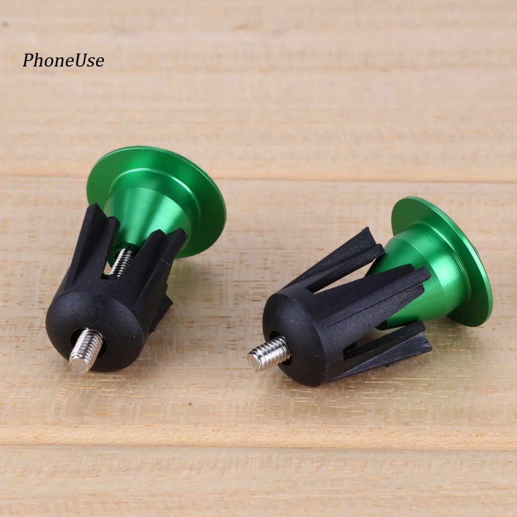 Set 2 Nút Chặn Tay Lái Xe Đạp Leo Núi 17-22mm Bằng Nhôm PU