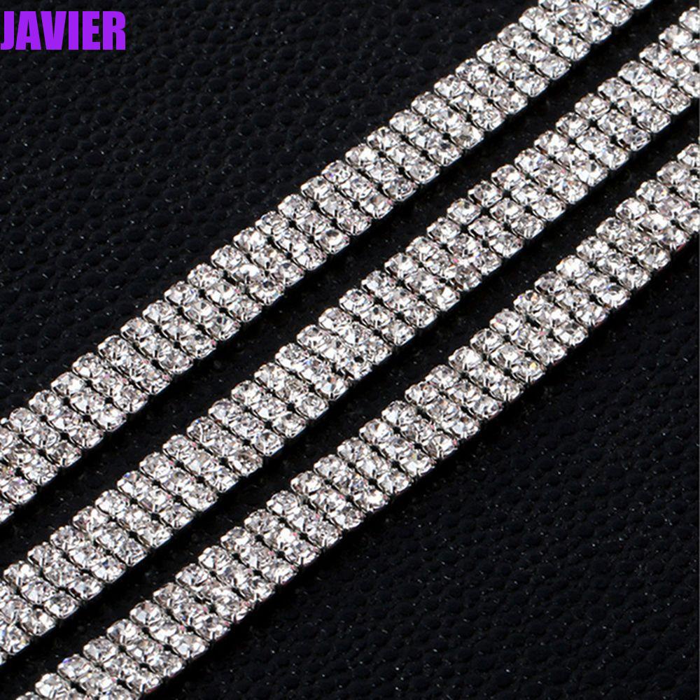 Dây Xích 1 Hàng 2 Hàng 3 Hàng Đính Hạt Cườm Lấp Lánh Trang Trí Quần Áo DIY