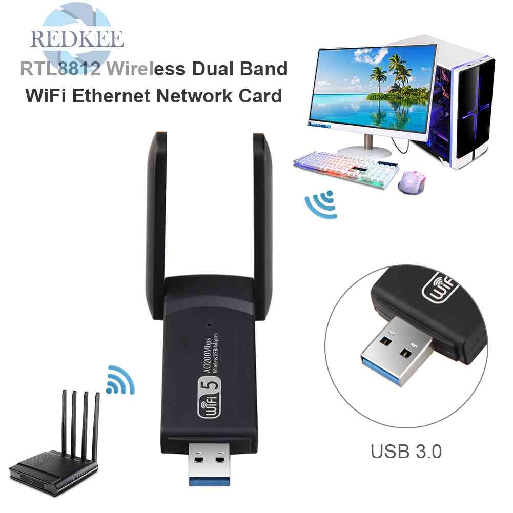 Thẻ Mạng WiFi Băng Tần Kép Không Dây RTL8812