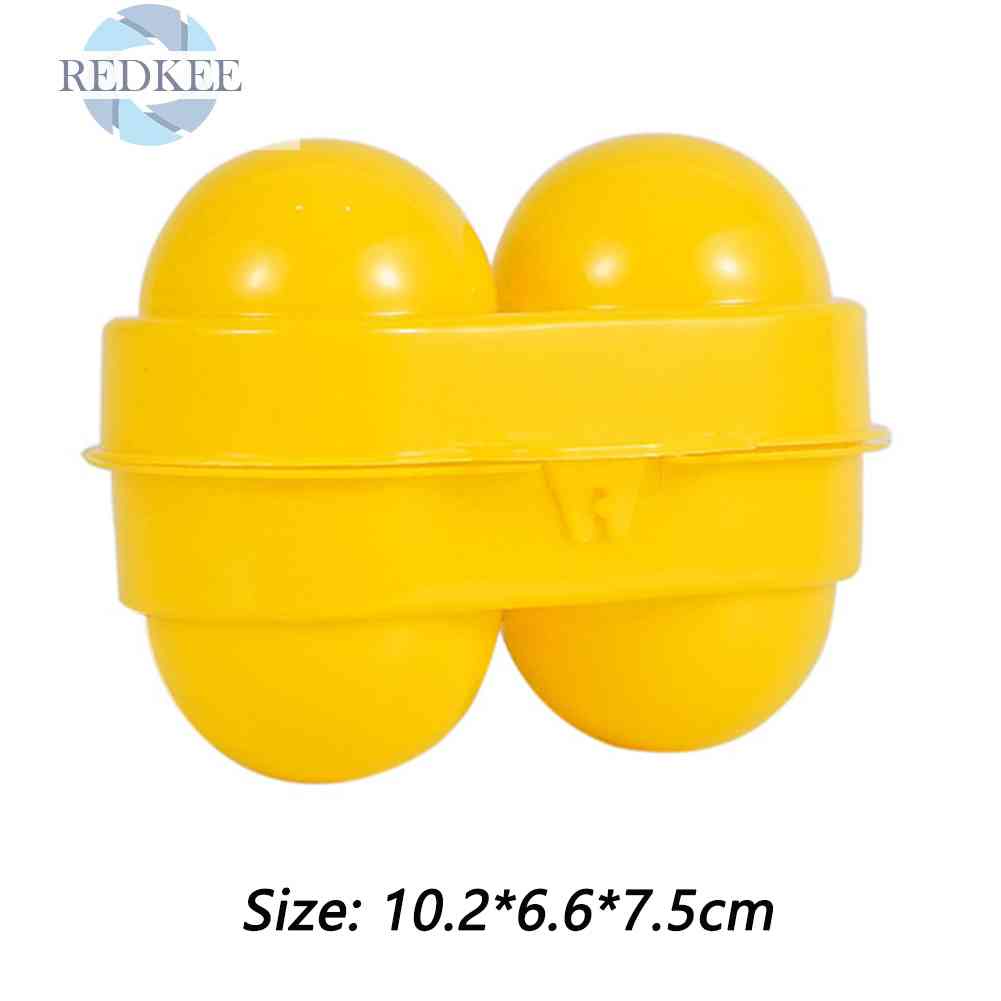 Hộp Đựng Trứng 2 Ngăn Màu Vàng Dùng Đi Cắm Trại