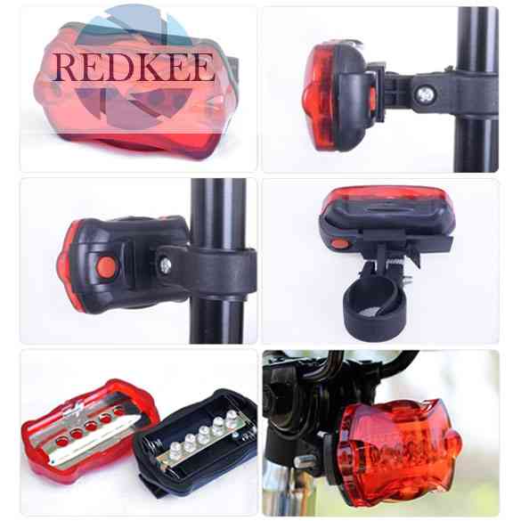 (MớI) Bộ ĐèN Pha Trước Sau 5 LED Cho Xe ĐạP