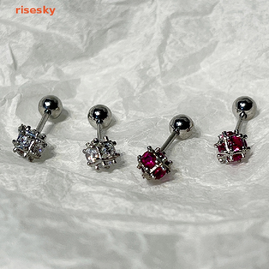 1 Đôi Khuyên Tai Đính Đá Zircon Thời Trang Cho Nữ