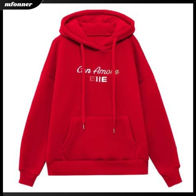 Mw Áo Sweater Chui Đầu Dáng Rộng Lót Lông Cừu Dày Dặn Có Túi Sành Điệu Cho Nữ