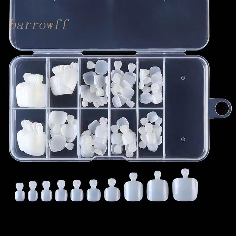 Móng Chân Giả Hình Vuông Bằng Acrylic Che Phủ Toàn Diện Phong Cách Pháp