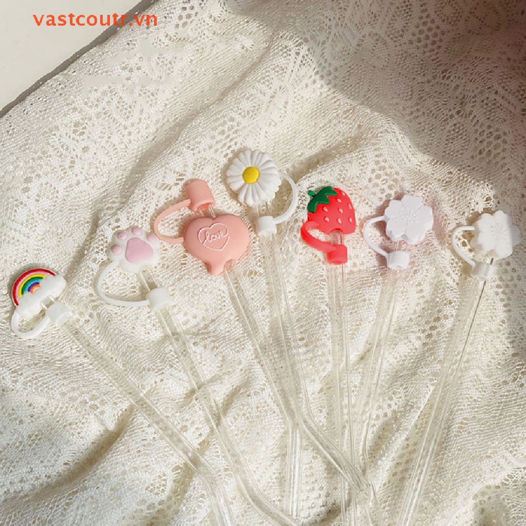 Nút Bịt Ống Hút Silicon 6-8mm Chống Bụi Có Thể Tái Sử Dụng Tiện Lợi