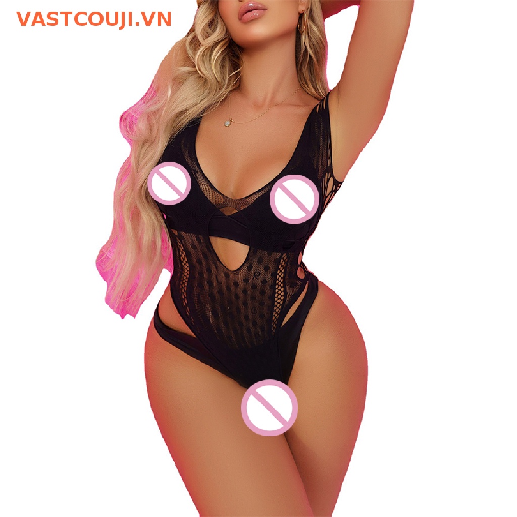 Đầm Lưới Màu Trơn Họa Tiết Chấm Bi Gợi Cảm Cho Nữ