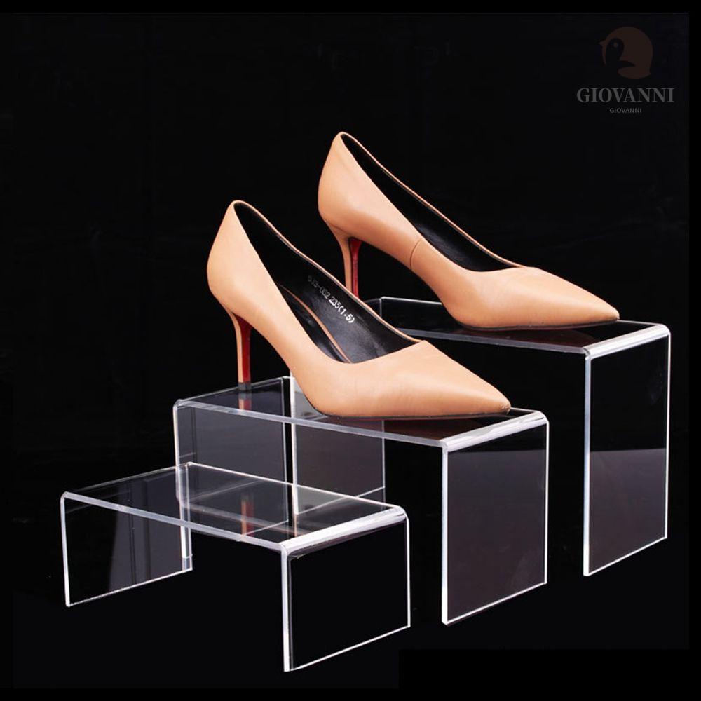 Set 5 Giá Đỡ Trưng Bày Giày Hình Chữ U Bằng Acrylic Trong Suốt