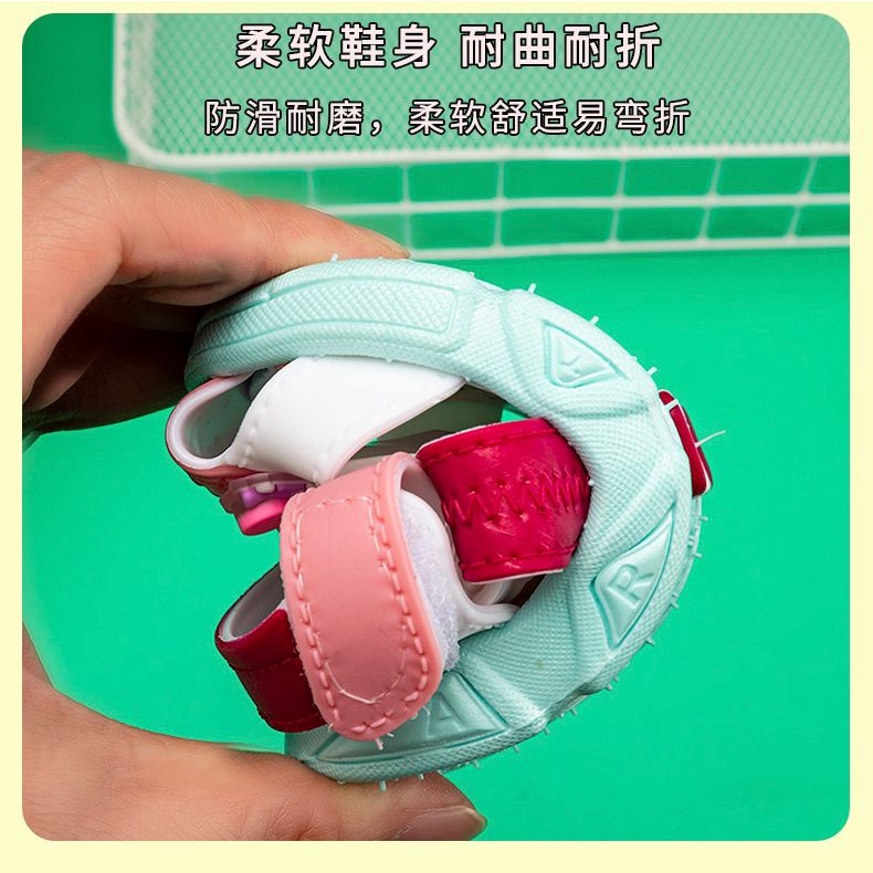 Xăng đan Đi Biển Quai Dán Đế Mềm Hình Thỏ Dành Cho Bé Trai Bé Gái