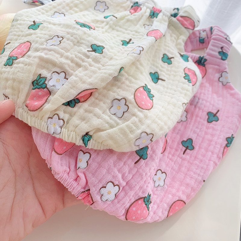 Áo Thun Cotton Họa Tiết Dâu Tây / Gấu Trúc Dễ Thương Dành Cho Thú Cưng