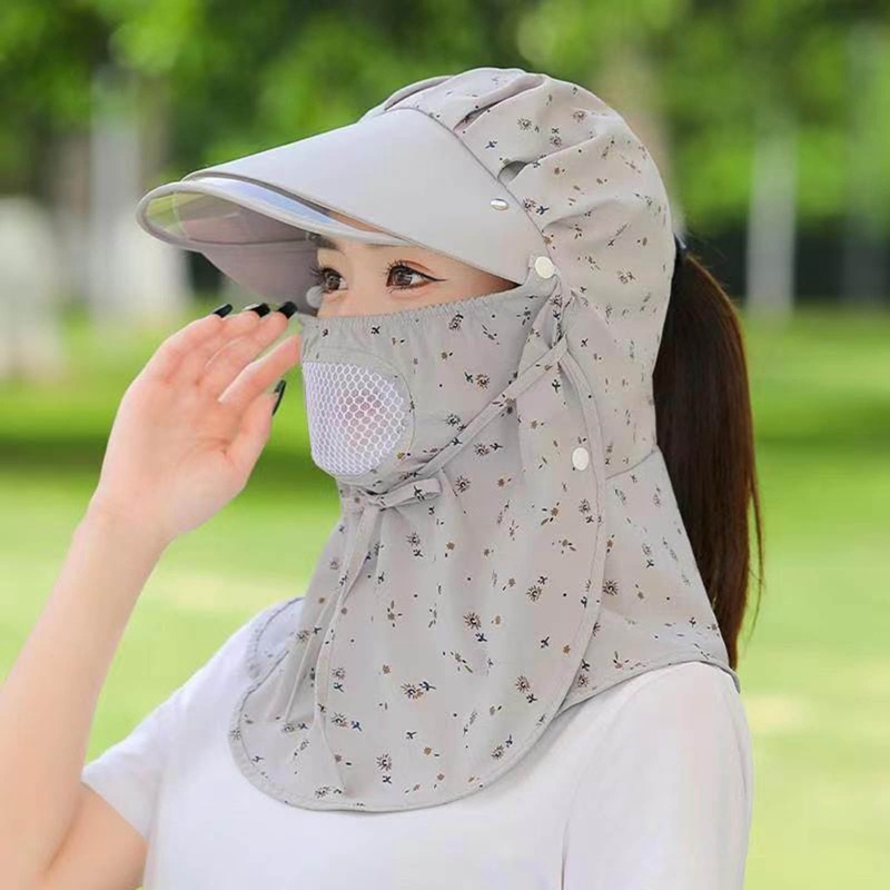 Ygt Mũ Chống Nắng Chống Tia Cực Tím Có Tấm Che Mặt Và Cổ Tiện Dụng Cho Nữ