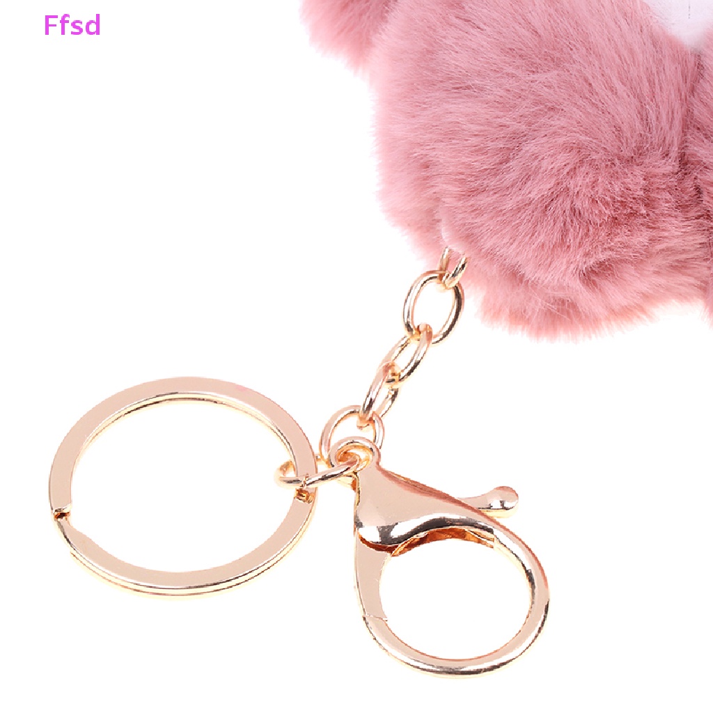 {Ffsd} Móc Khóa Gắn Bóng Lông Giả Hình Hoa Hướng Dương Đáng Yêu Có Móc Khóa * Bán Chạy