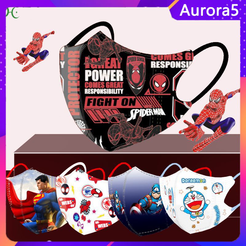 【Hàng Giao Ngay】 10 Chiếc Mặt Nạ Bảo Vệ Dùng Một Lần Họa Tiết Ultraman/Spiderman/Marvel Hình Nhân Vật Hoạt Hình Mặt Nạ Phòng Chống 3 Lớp 3D Cho Trẻ Em Thanh Toán Khi Nhận Hàng