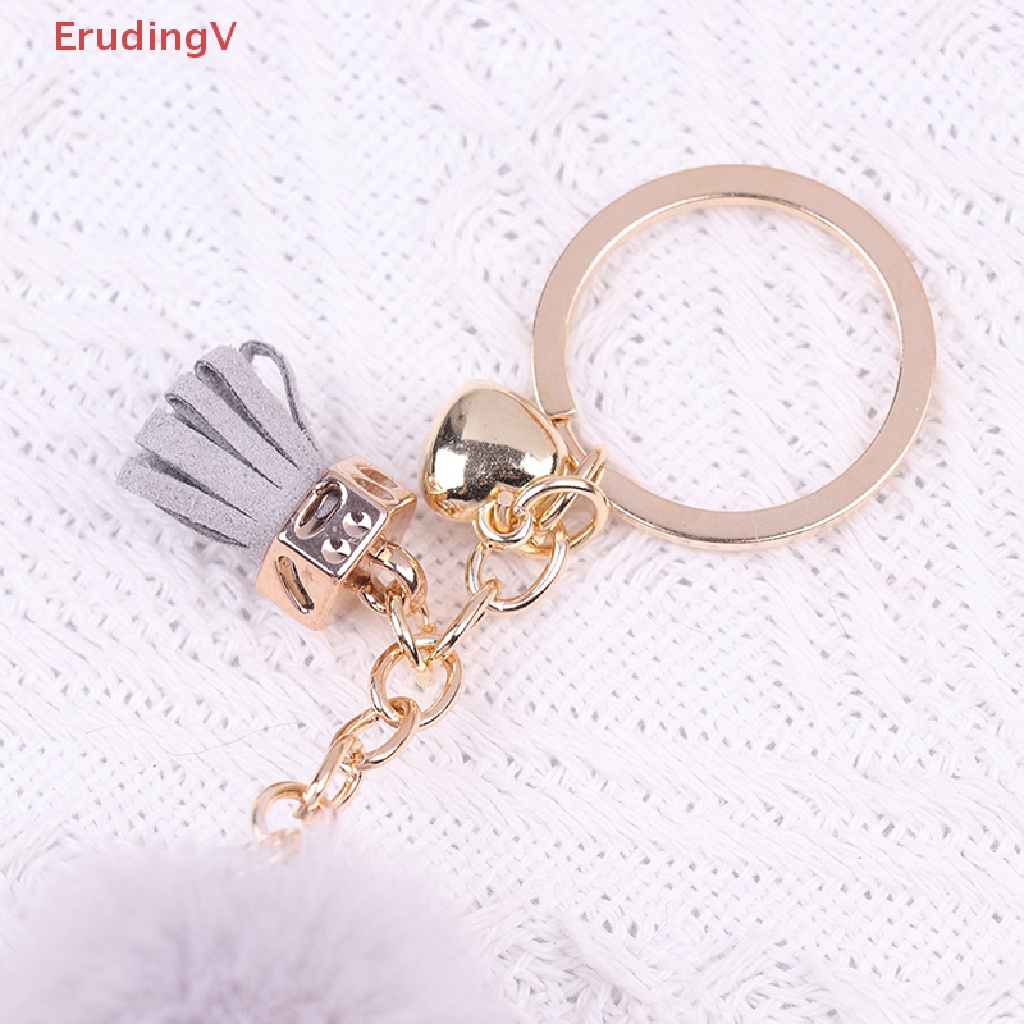 [ErudingV] 1 Móc Khóa Bóng Lông Hình Cây Kem Dành Cho Nữ [Mới]