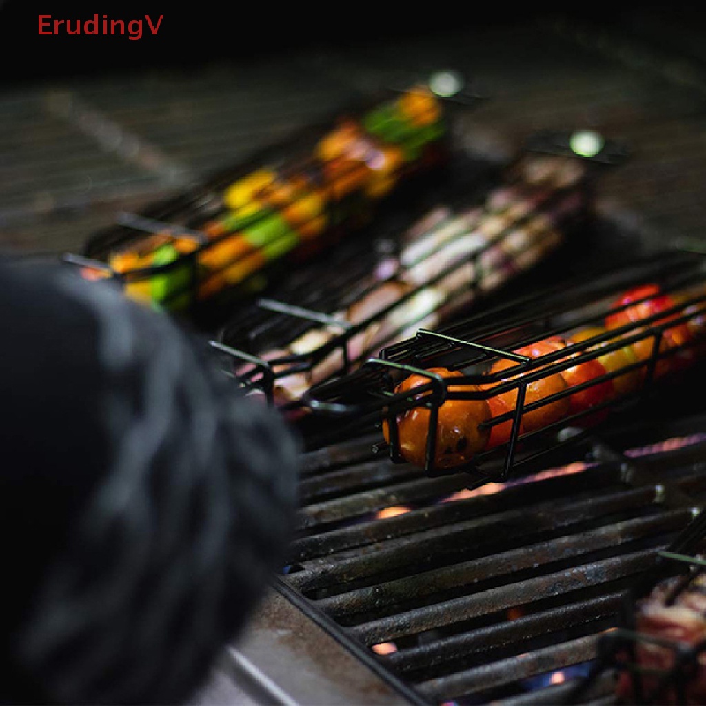 [ErudingV] 1 Vỉ Nướng BBQ Với Kẹp Thịt Không Coag Cho Cắm Trại [Mới]