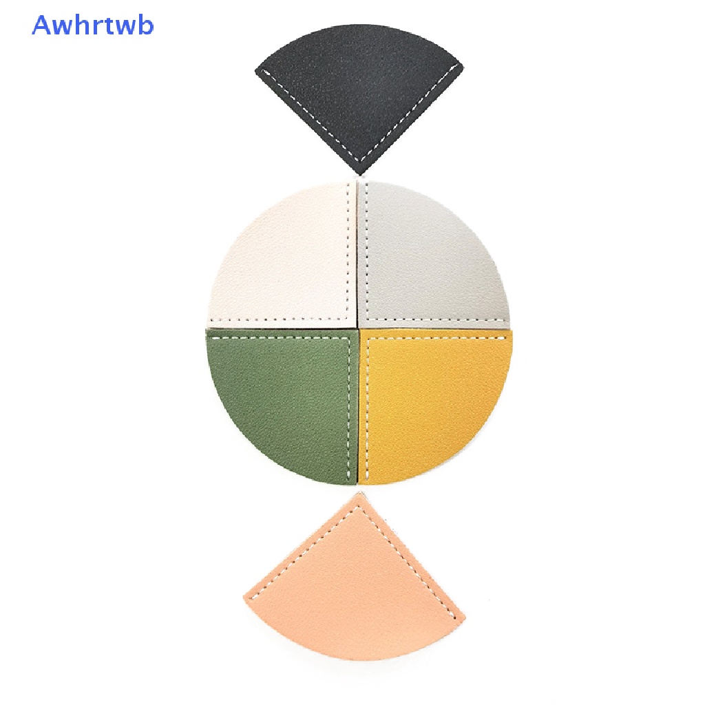 Awhrtwb Kẹp Giấy Đánh Dấu Trang Sách Bằng Da Phong Cách Vintage Bảo Vệ Góc Sách Mini Mới