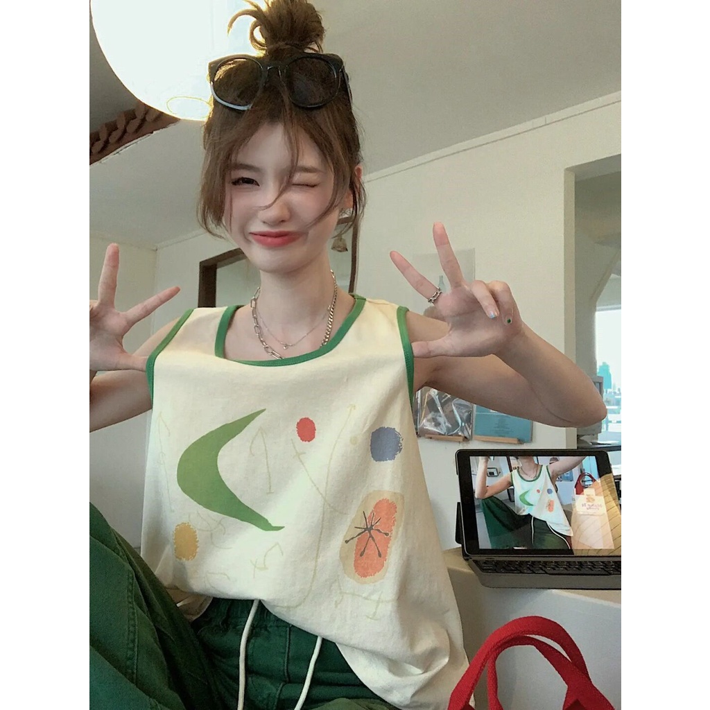 Áo Hai Dây Mùa Hè 2023 Phong Cách Nhật Bản AA5231 Cho Nữ