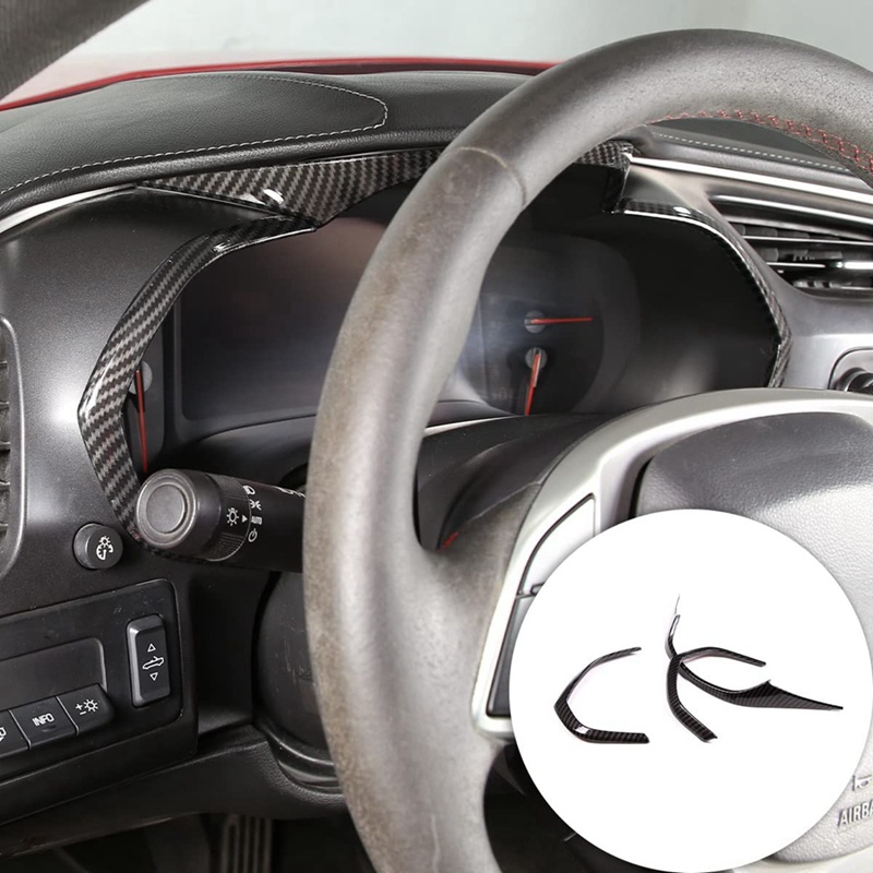 Miếng Dán Bảng Điều Khiển Bằng ABS In Họa Tiết Sợi Carbon Cho Chevrolet Corvette C7 2014 2015 2016 2017 2018 2019