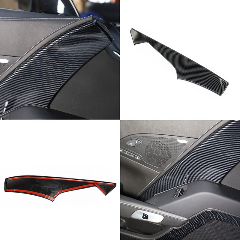Ốp Bảng Điều Khiển Cửa Bằng ABS In Họa Tiết Sợi Carbon Cho Chevrolet Corvette C7 2014 2015 2016 2017 2018 2019