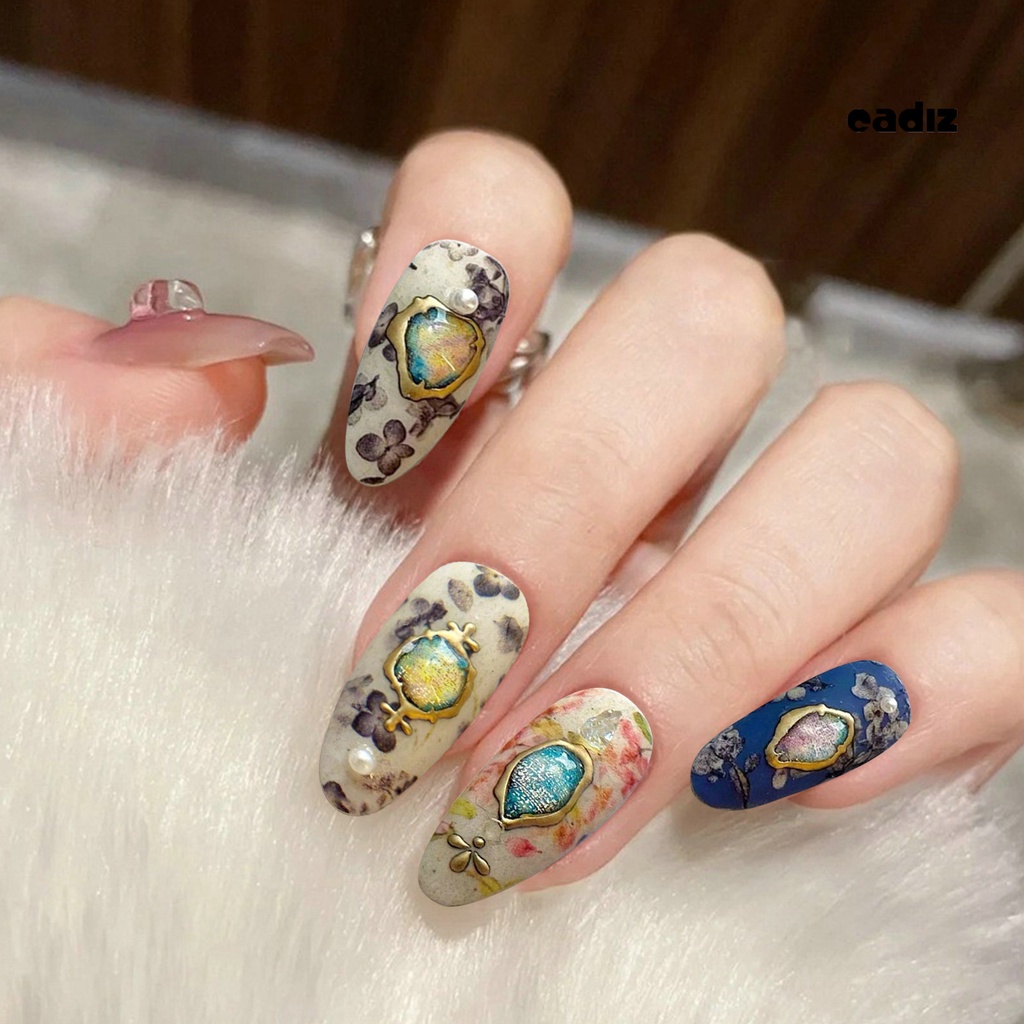 Miếng Dán Trang Trí Móng Tay 5D Khung Phẳng In Nổi Họa Tiết Phong Cách Nhật Bản Cổ Điển DIY