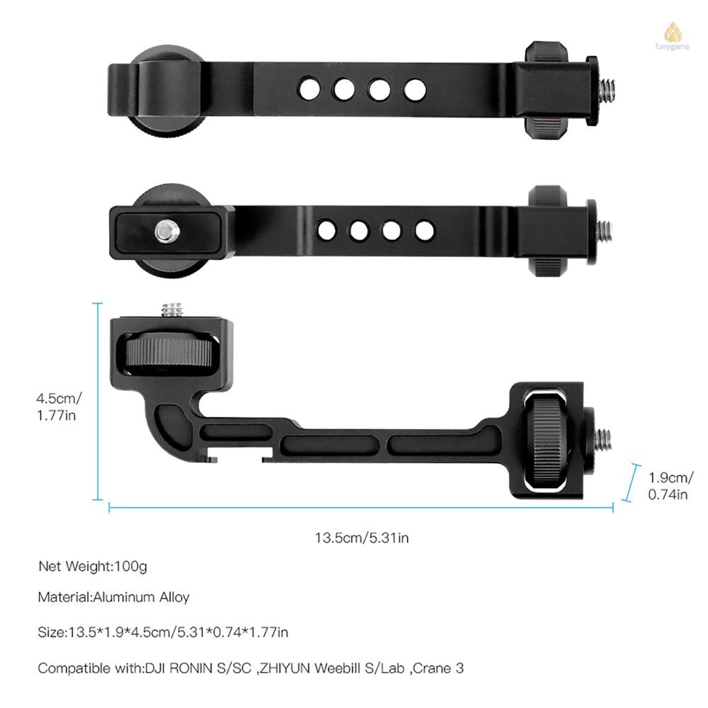 Giá Đỡ Ổn Định Mở Rộng Xoay Được Với Ốc Vít 1 / 4 Inch Cho Màn Hình Đèn LED Và Micro DJI Ronin S / SC Wh
