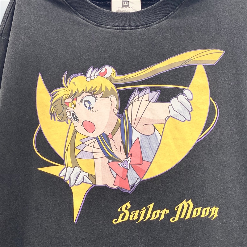 S-ailor-moon - Áo Thun Tay Ngắn Cổ Điển In Hình Thủy Thủ Mặt Trăng Nước Đá Cổ Điển Thời Trang Mới Nhất