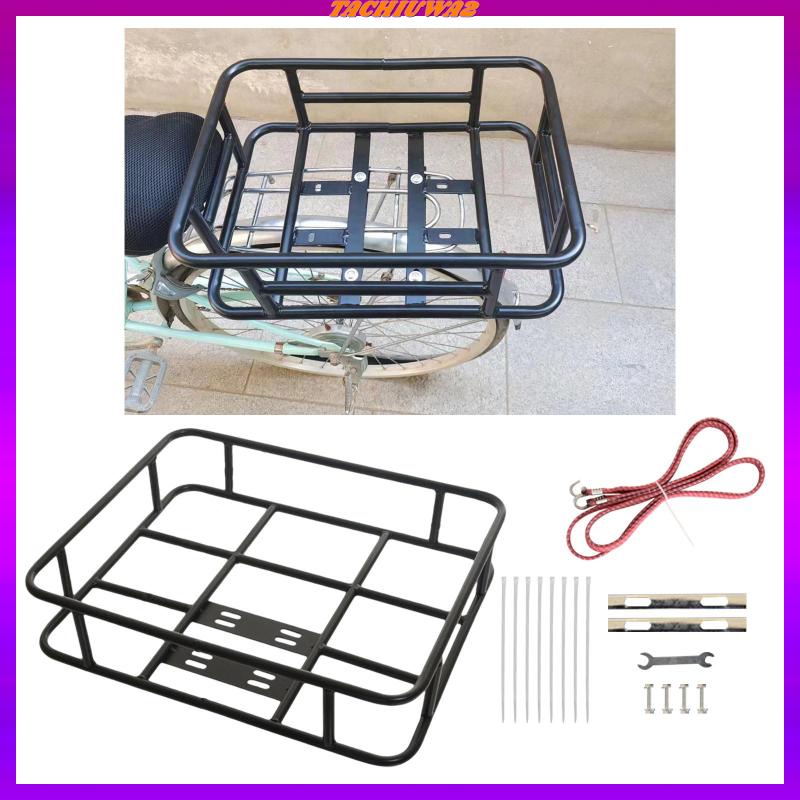 [Tachiuwa2] Giỏ Đựng Hành Lý Có Dây Đeo Phía Sau Xe Đạp Bằng Sắt