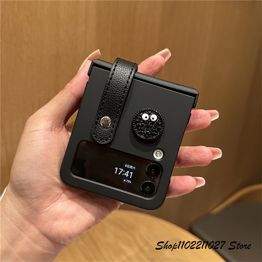 Bao Da Điện Thoại Hình Bánh Quy 3D Dễ Thương Có Giá Đỡ Cho Samsung Galaxy Z Flip 3 4 5G Z Flip3 Flip4 Zflip3