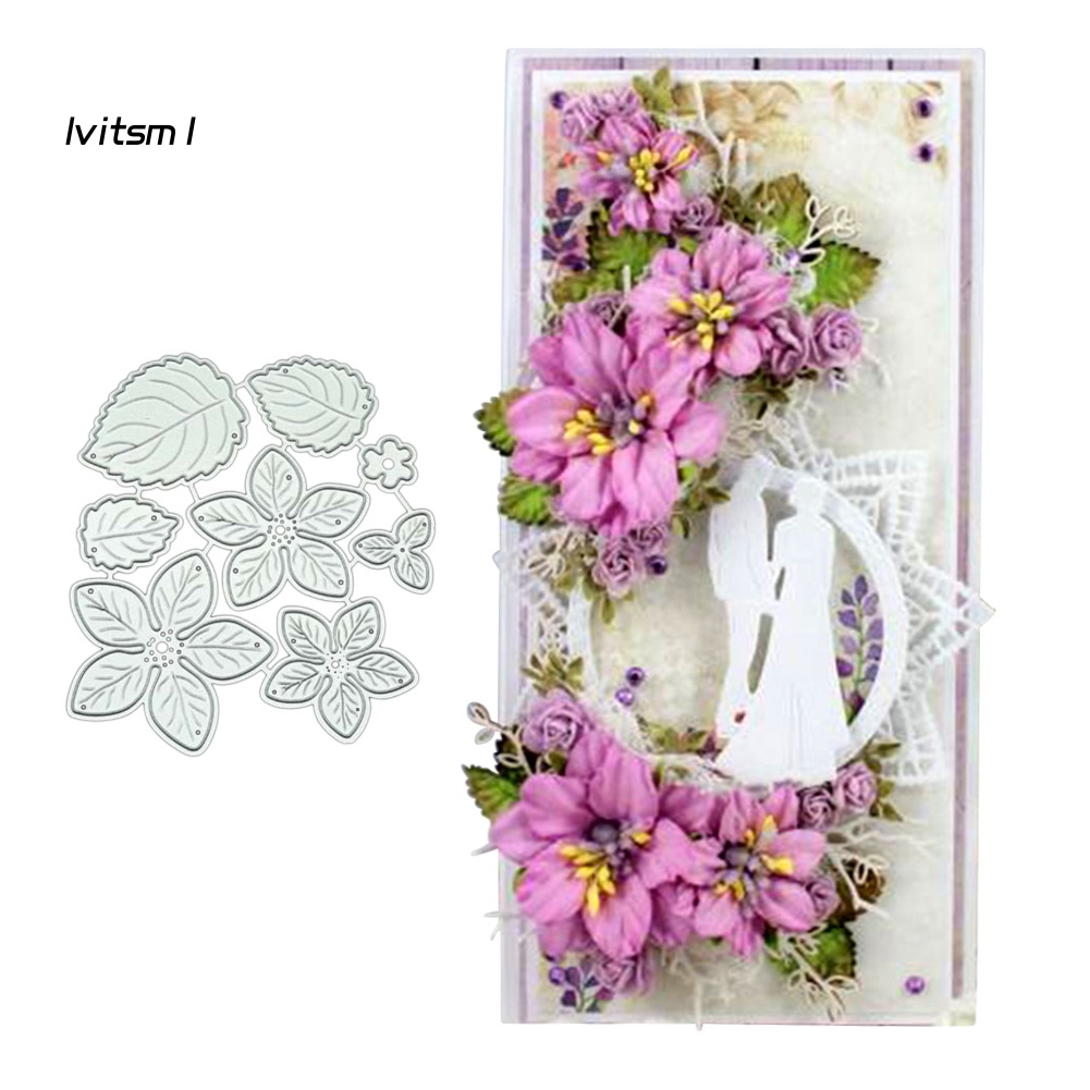 Khuôn Cắt Giấy Kim Loại Hình Hoa Lá Xinh Xắn