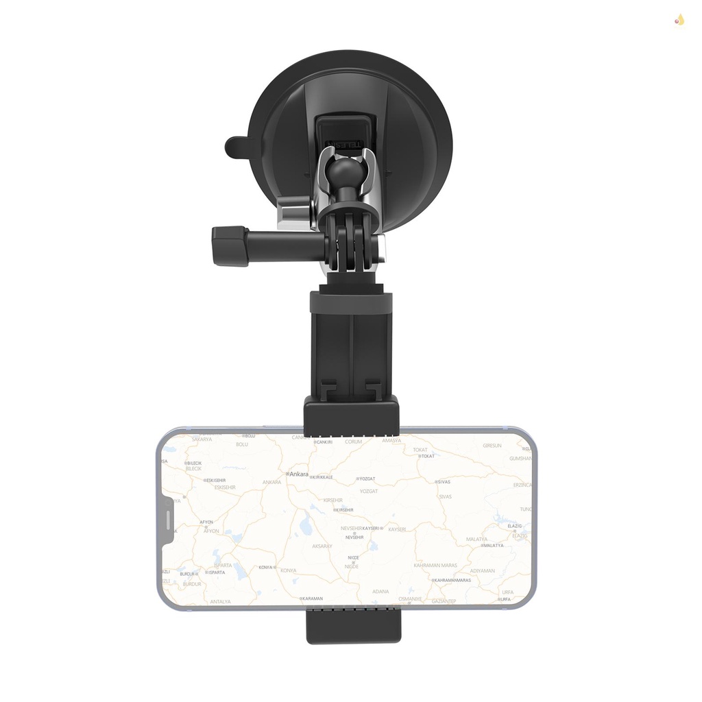 TELESIN Giá Đỡ Hai Đầu Bi TE-SUC-010 Bằng Hợp Kim Nhôm Với Ốc Vít 1 / 4 Inch Thay Thế Cho Điện Thoại Thông Minh 11 10 9