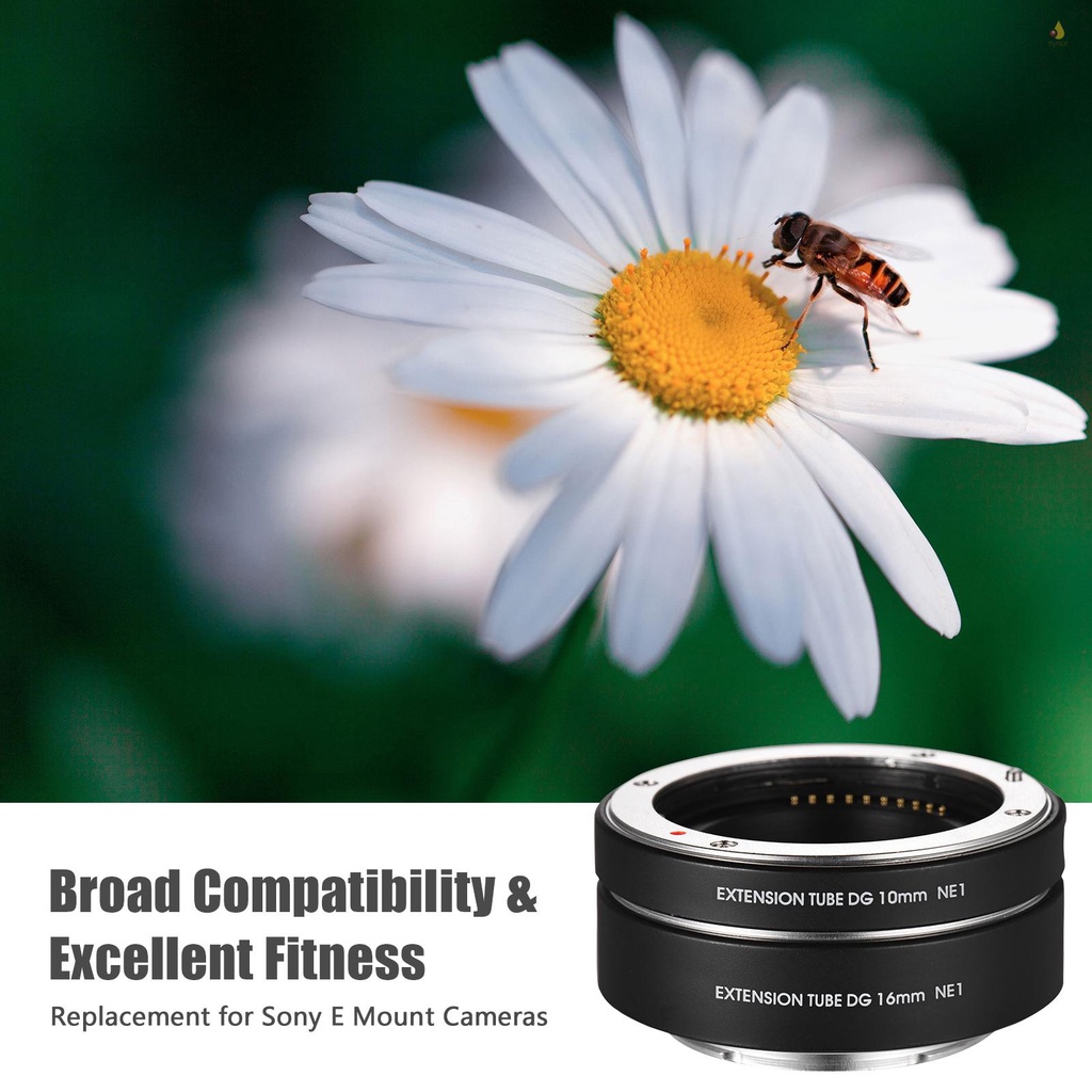 Vòng Nối Mở Rộng Macro 10mm + 16mm Cho A7 A7R A7S NEX7 NEX6 NEX-5N NEX-5C NEX-5T NEX-C3 NEX-