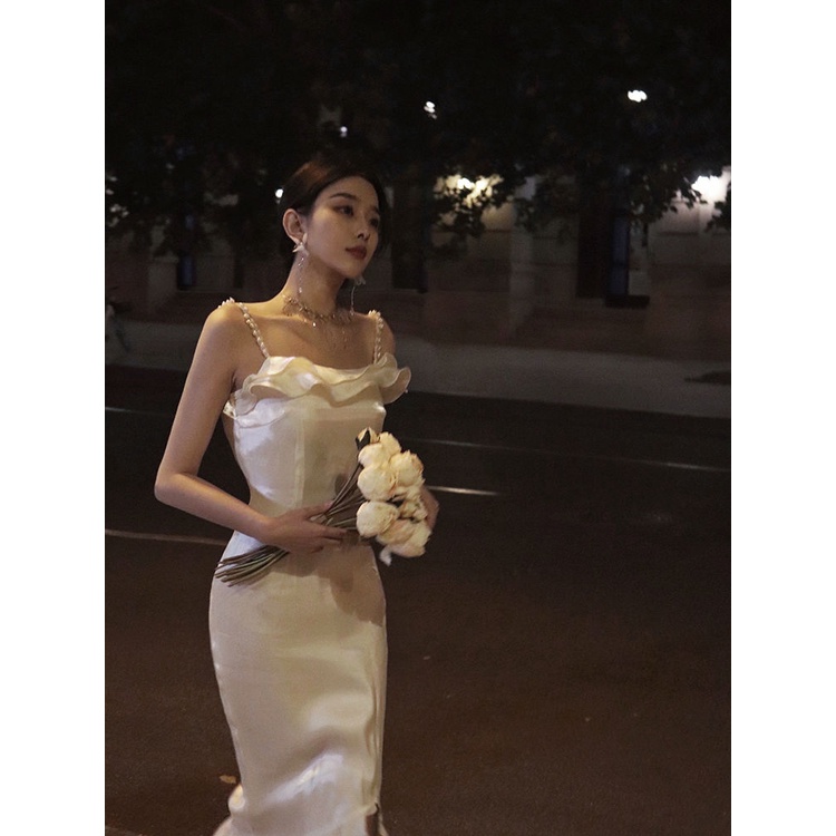 Đầm Đuôi Cá Hai Dây Xẻ Tà Thời Trang Mùa Hè Hàng Mới Dành Cho Bạn Nữ