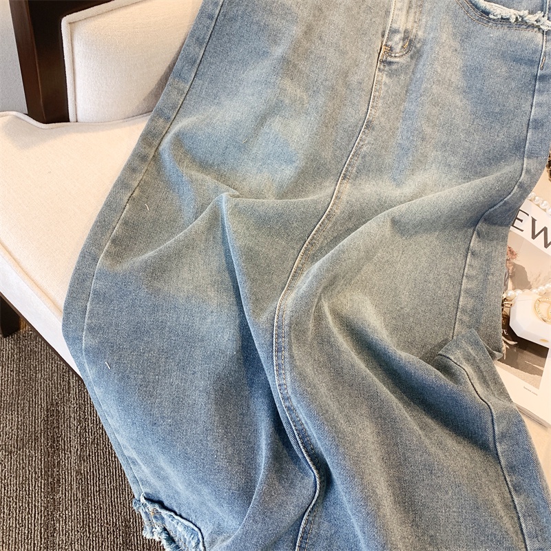 Chân Váy Denim Dáng Chữ A Lưng Cao Thiết Kế Mới Thời Trang Mùa Thu Đông Dành Cho Nữ