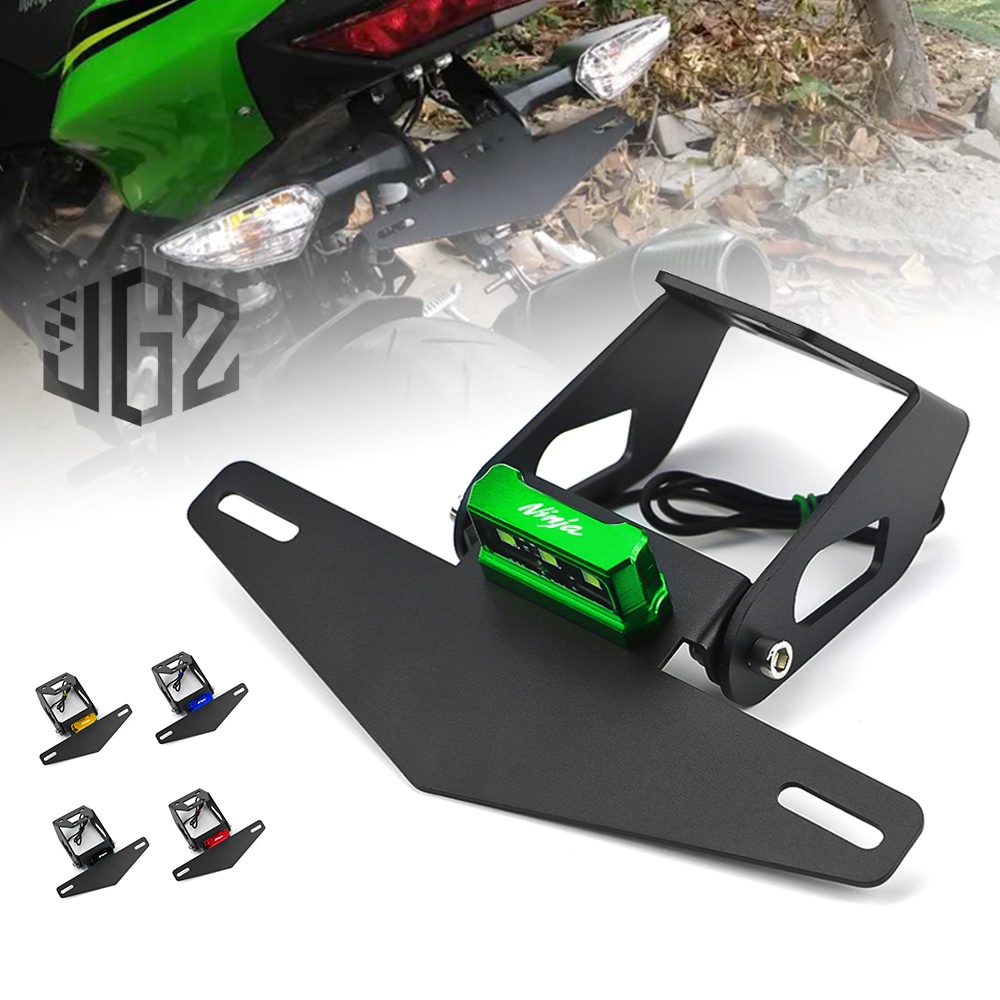 Khung Gắn Biển Số Xe Có Đèn LED Cho Kawasaki Ninja 250 400 2018 2019 2020 2021 2022