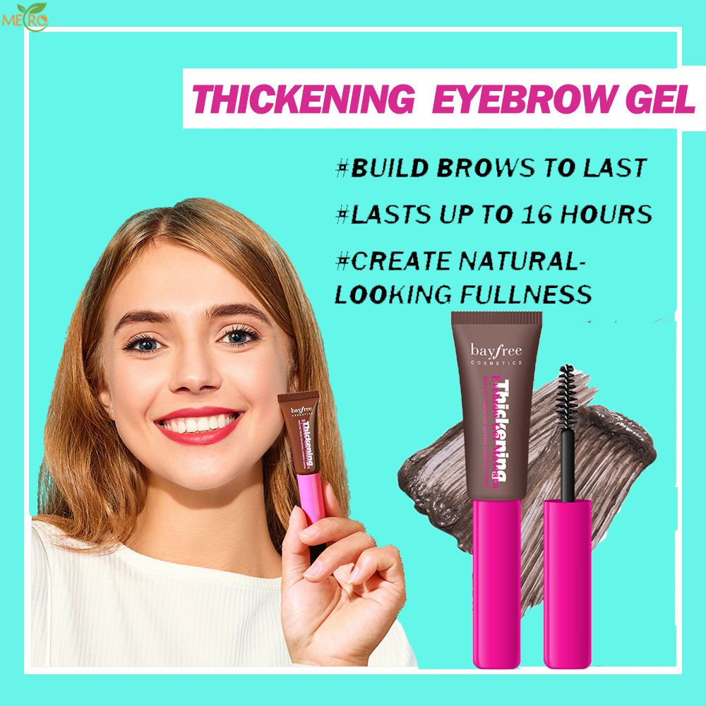 Bayfree Mascara Lâu Trôi Bút Xăm Lông Mày Trang Điểm Gel Lông Mày Dày Không Thấm Nước Gel Lông Mày Màu Henna 1 Cái Metro