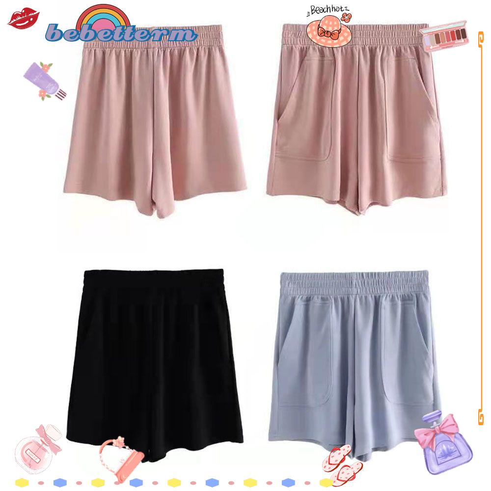 Quần Short Lưng Cao Co Giãn Màu Sắc Kẹo Ngọt Thời Trang Cho Nữ