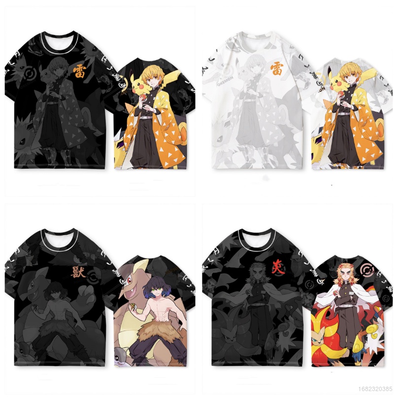 Áo Thun Tay Ngắn In Hình Agatsuma Inosuke 3D Cỡ Lớn Thời Trang Cho Nam Và Nữ