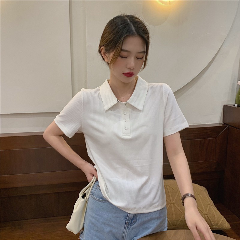 Áo polo thể thao SUXI tay ngắn dáng rộng thời trang mùa hè cho nữ