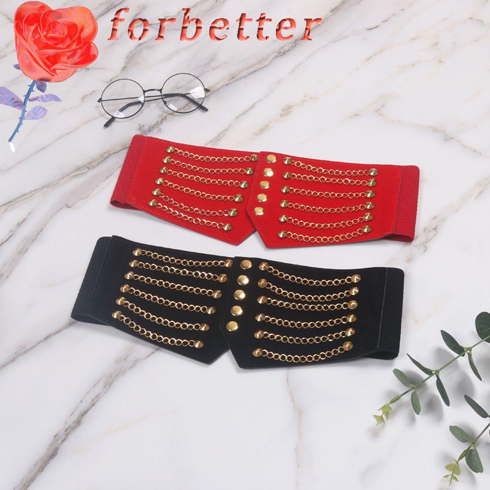 Thắt Lưng Da PU Co Giãn Màu Trơn Đính Đinh Tán Cá Tính Cho Nữ