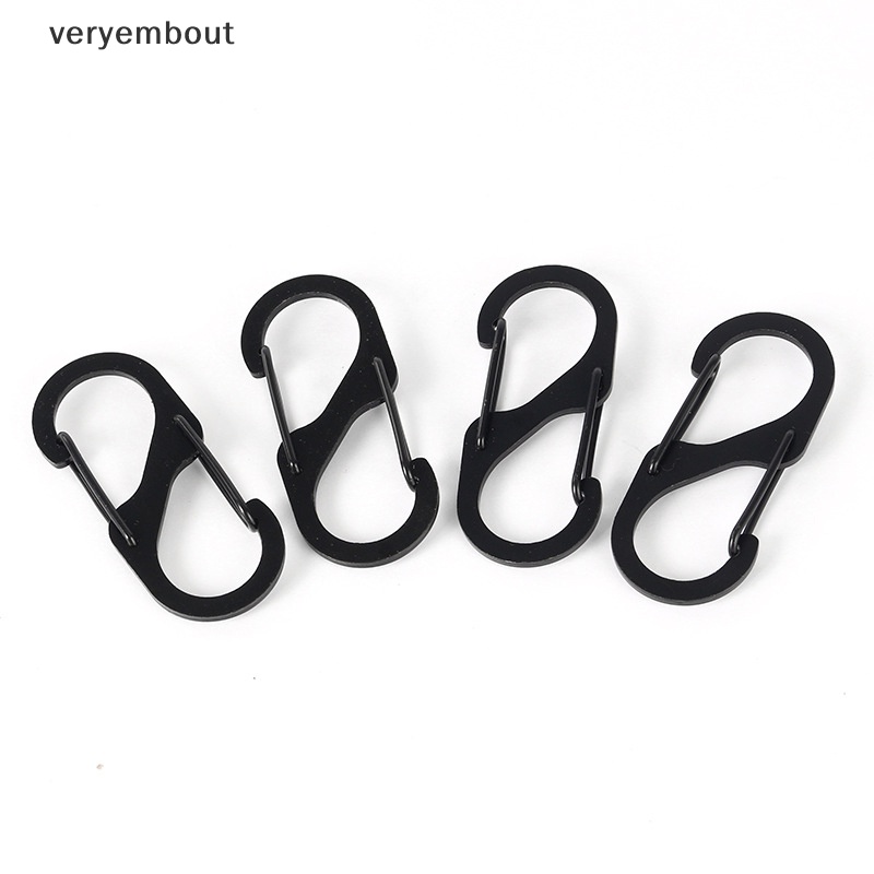 Set 10 Móc Khóa Chữ S Bằng Thép Không Gỉ Tiện Lợi Khi Đi Cắm Trại