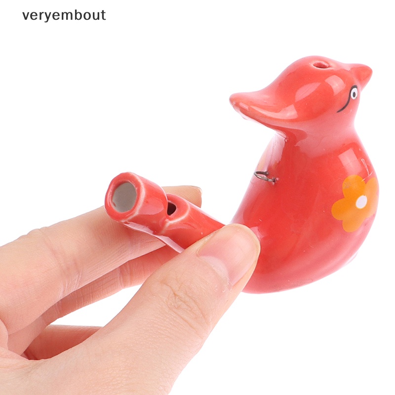 1 Còi Thổi Bằng Gốm Hình Chú Chim Nhiều Màu Sắc Kèm Dây Đeo Đồ Chơi Giáo Dục Cho Bé