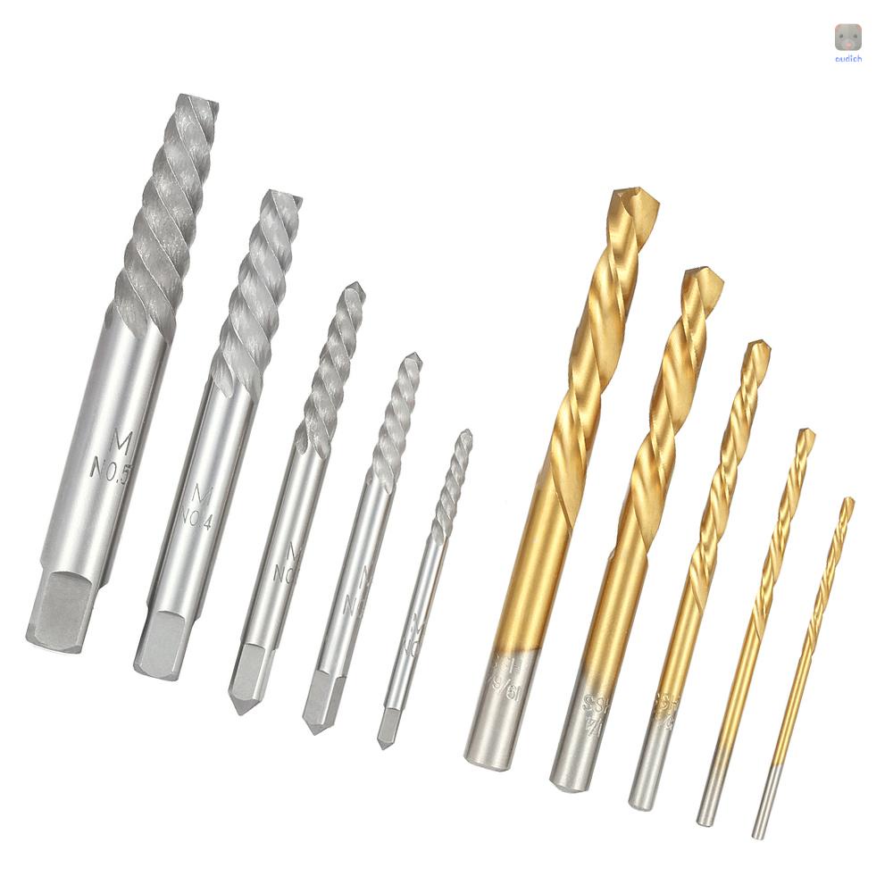 Set 10 Mũi Khoan Tay Trái Kèm Hộp Đựng Bằng Kim Loại Ốp