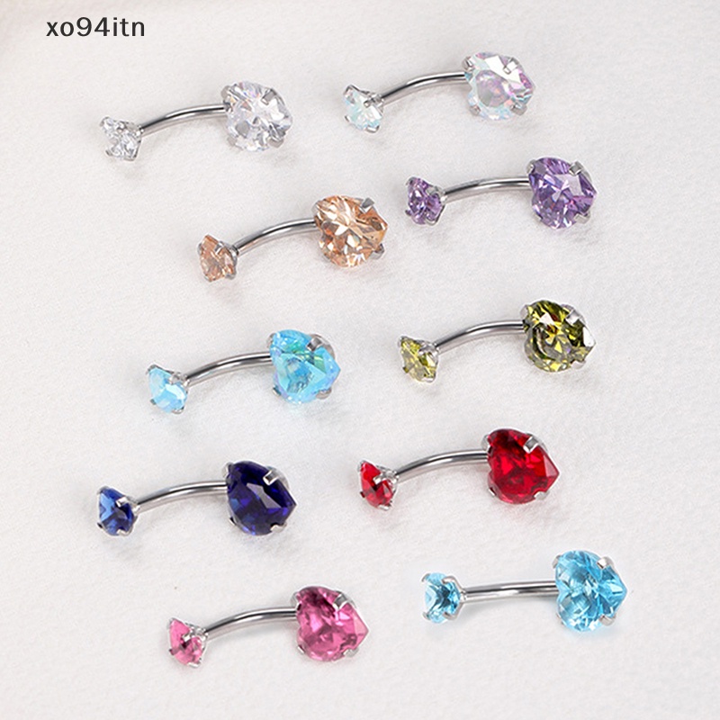 1 Khuyên Rốn Chất Liệu Thép Không Gỉ Đính Đá Pha Lê