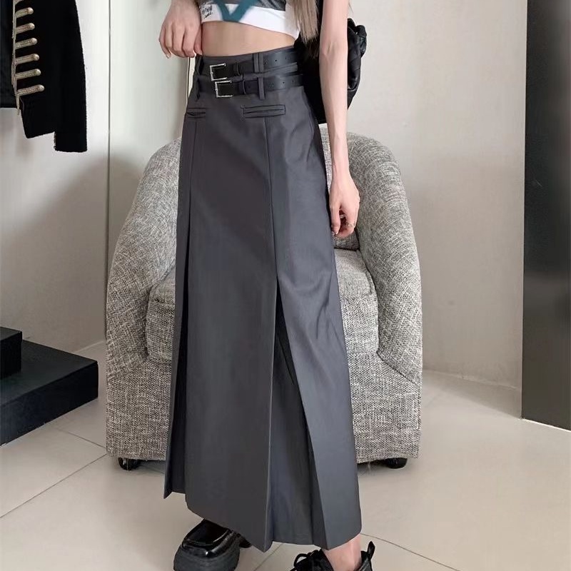 COZOK Chân Váy Dài Lưng Cao Thiết Kế Đơn Giản Thời Trang Thanh Lịch Cho Nữ