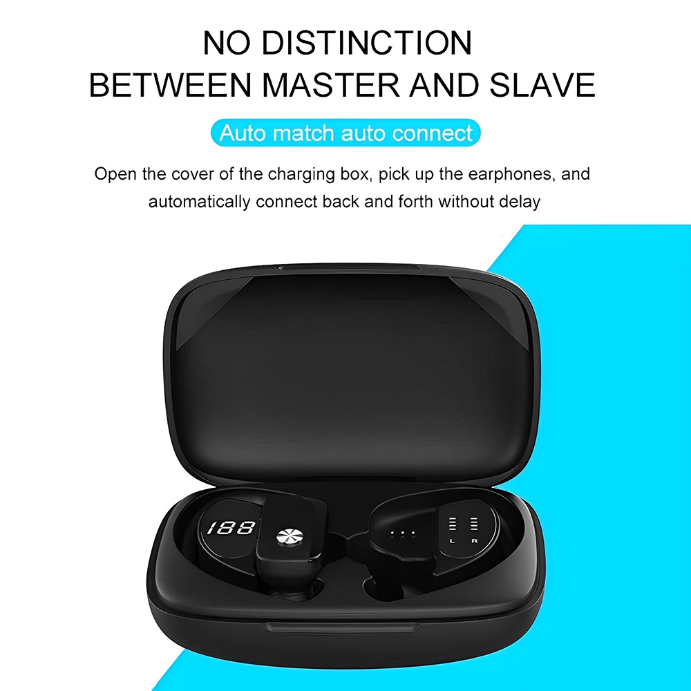 Tai Nghe Nhét Tai Bluetooth Không Dây Có Mic Và Đèn LED